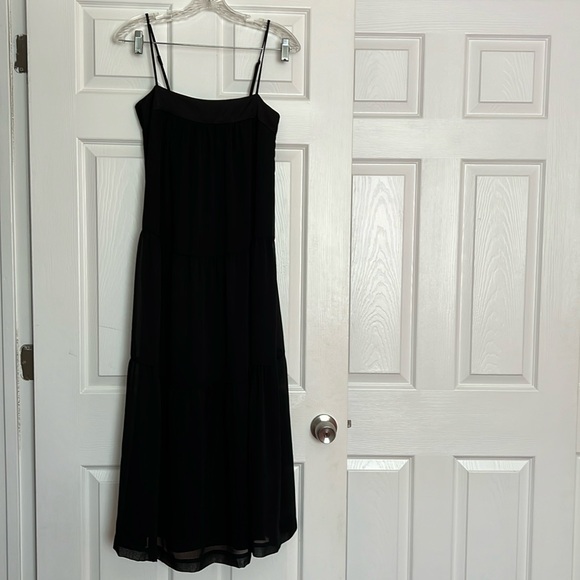 DKNY Black Tiered Maxi Dress XXS